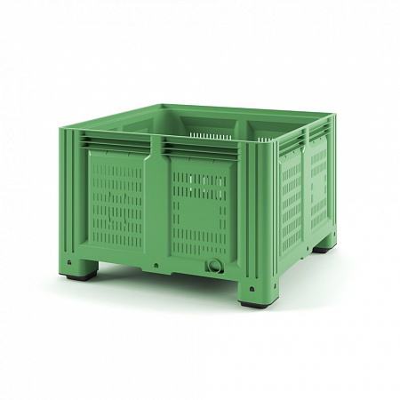 Пластиковый контейнер iBox 1130x1130x760 (перфорированный, на ножках)